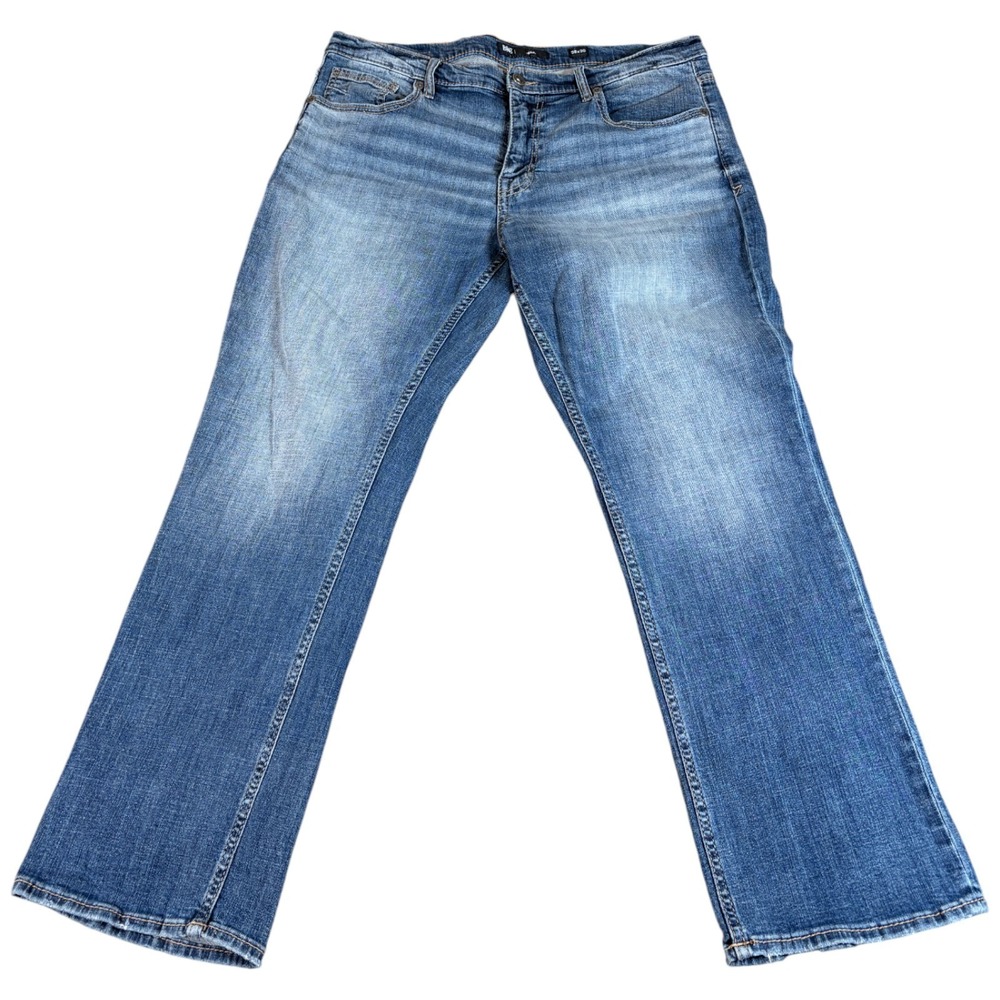 Buckle BKE Henry Jeans Mens 38x30 (37x29.5) Blue Denim Regular Fit Straight Leg‎